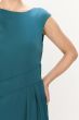 Turkusowa sukienka z zakładkami Solar Obraz 3