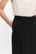 Czarne spodnie z szeroką nogawką Solar Obraz 3