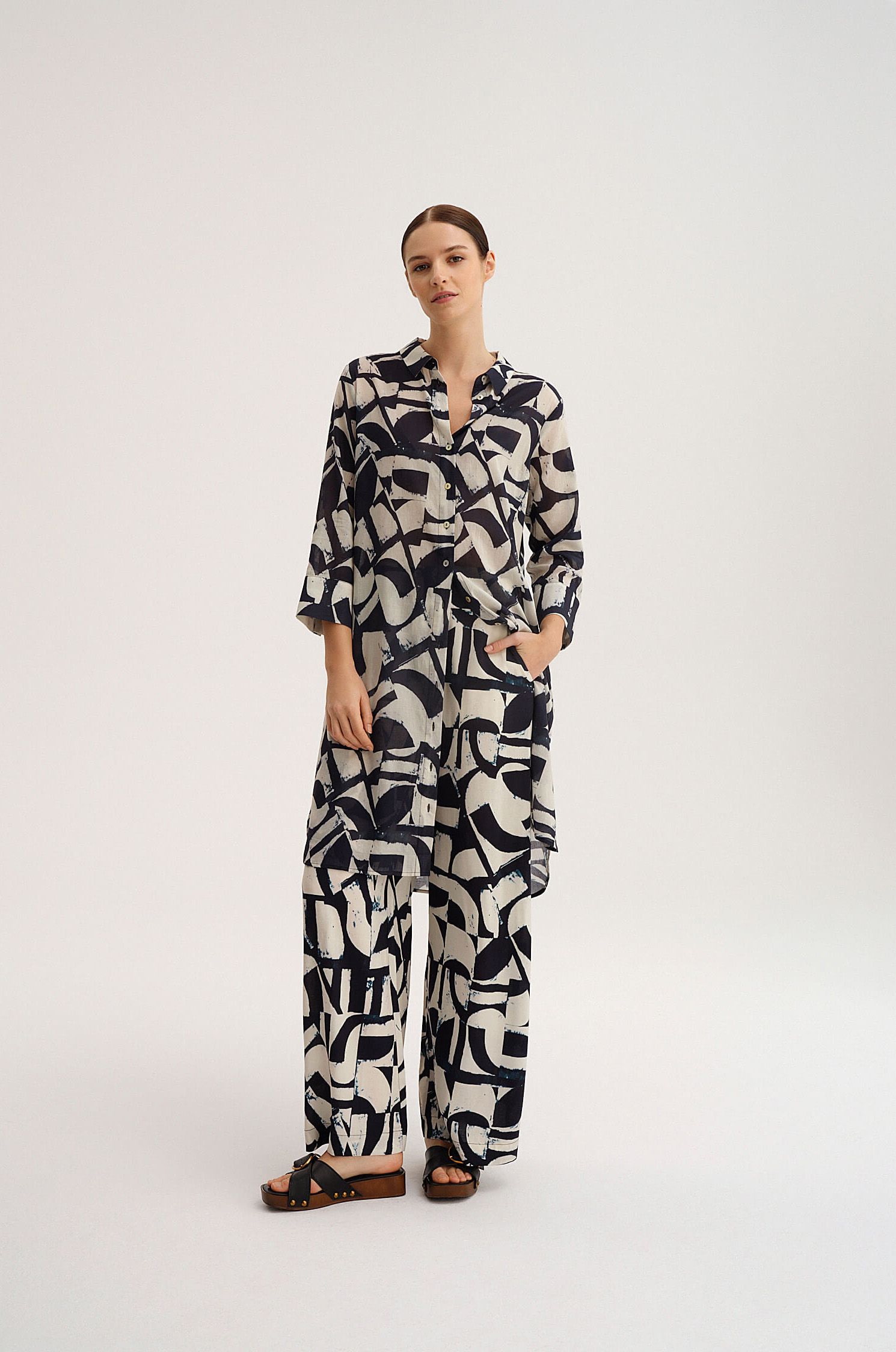 Bawełniana koszula Solar Obraz 4