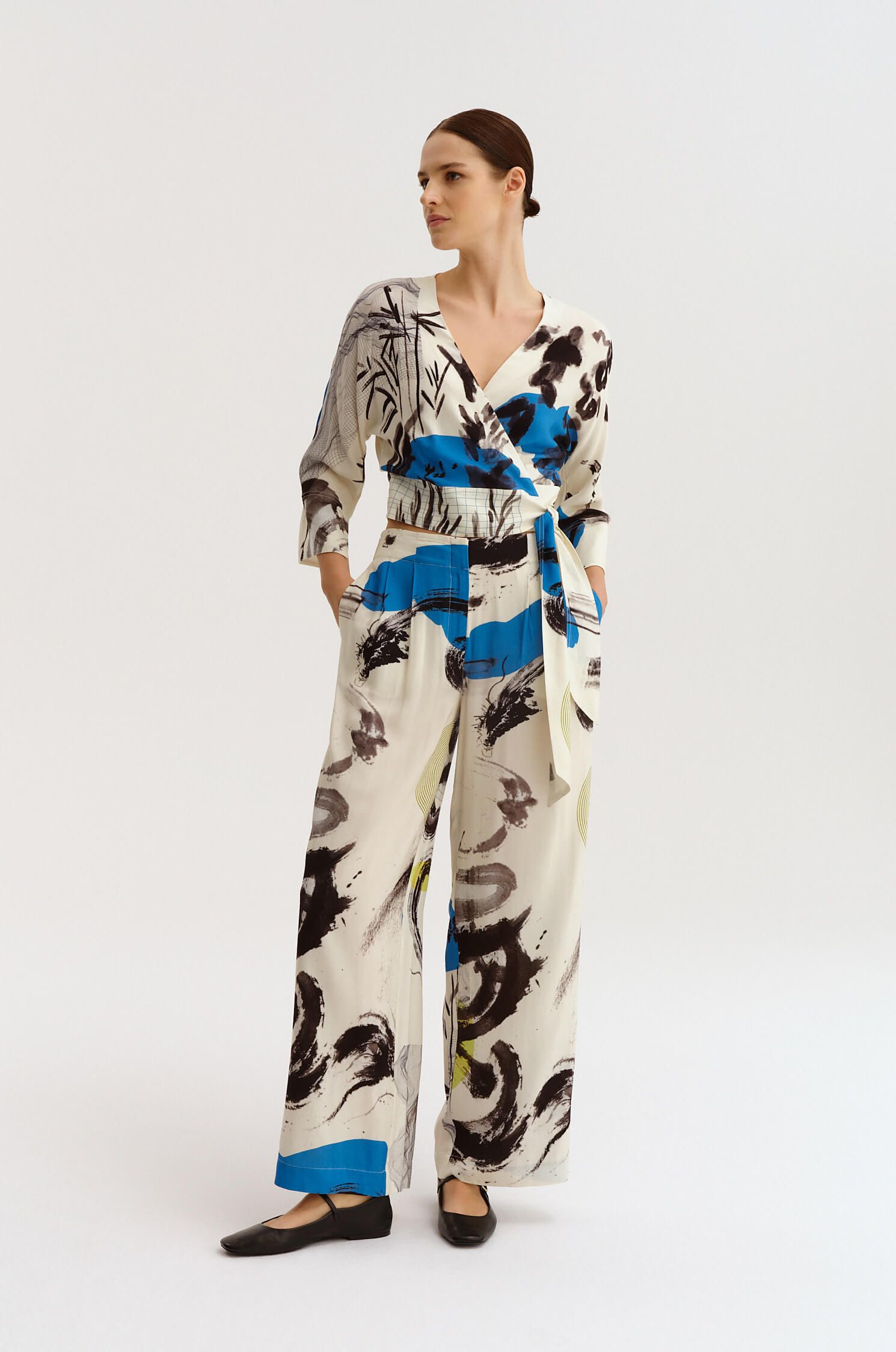 Spodnie z autorskim printem Solar Obraz 4