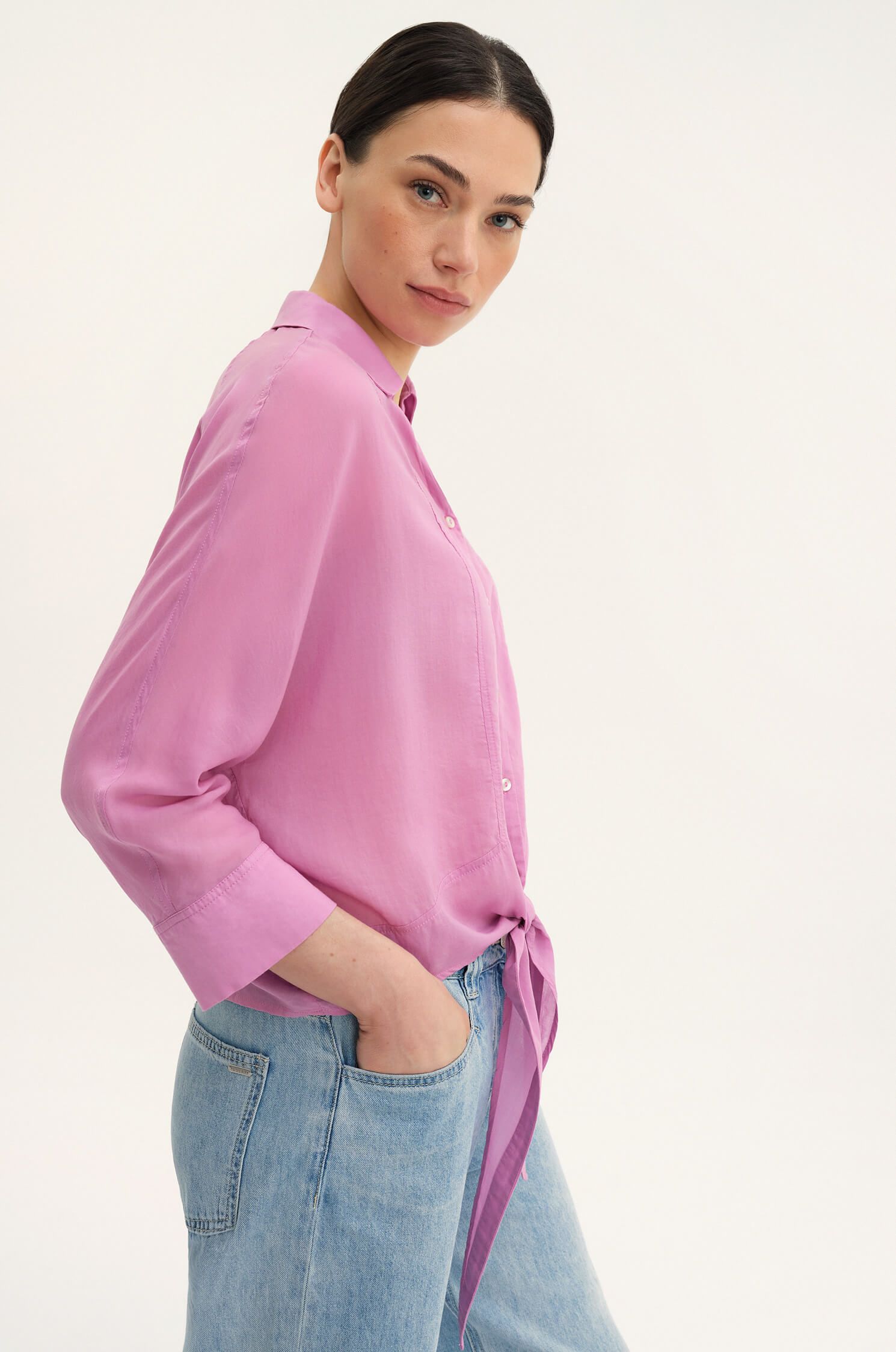 Wiązana koszula z lyocellu Solar Obraz 3