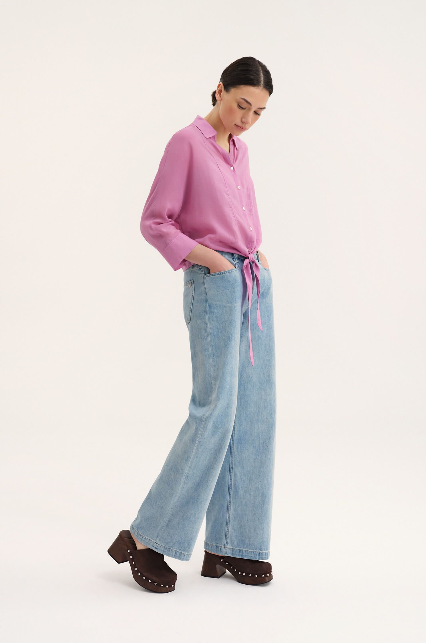 Wiązana koszula z lyocellu Solar Obraz 1