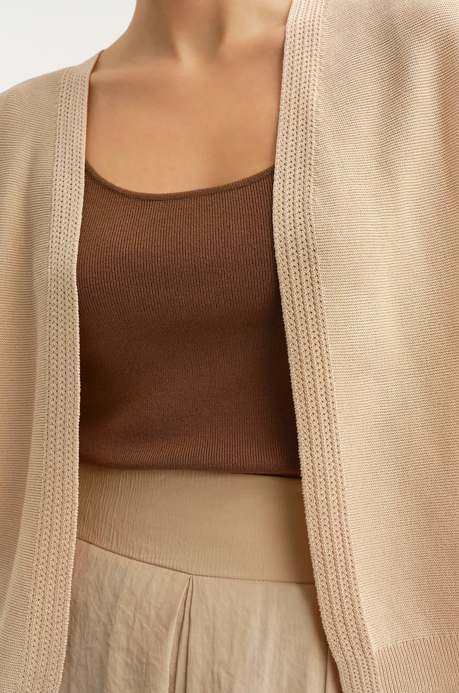 Kardigan o strukturalnym splocie Solar Obraz 4