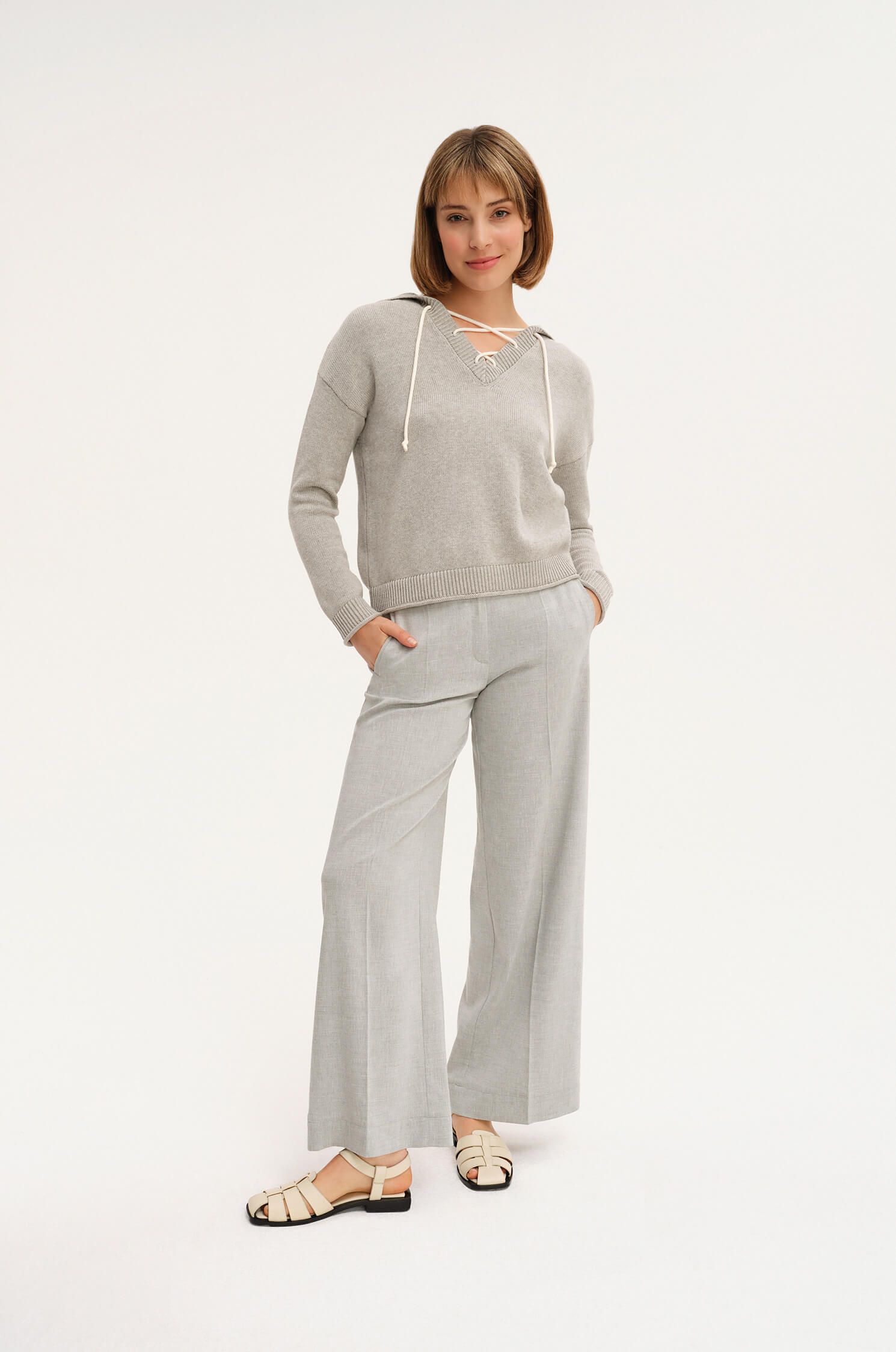 Bawełniany sweter z kapturem Solar Obraz 5