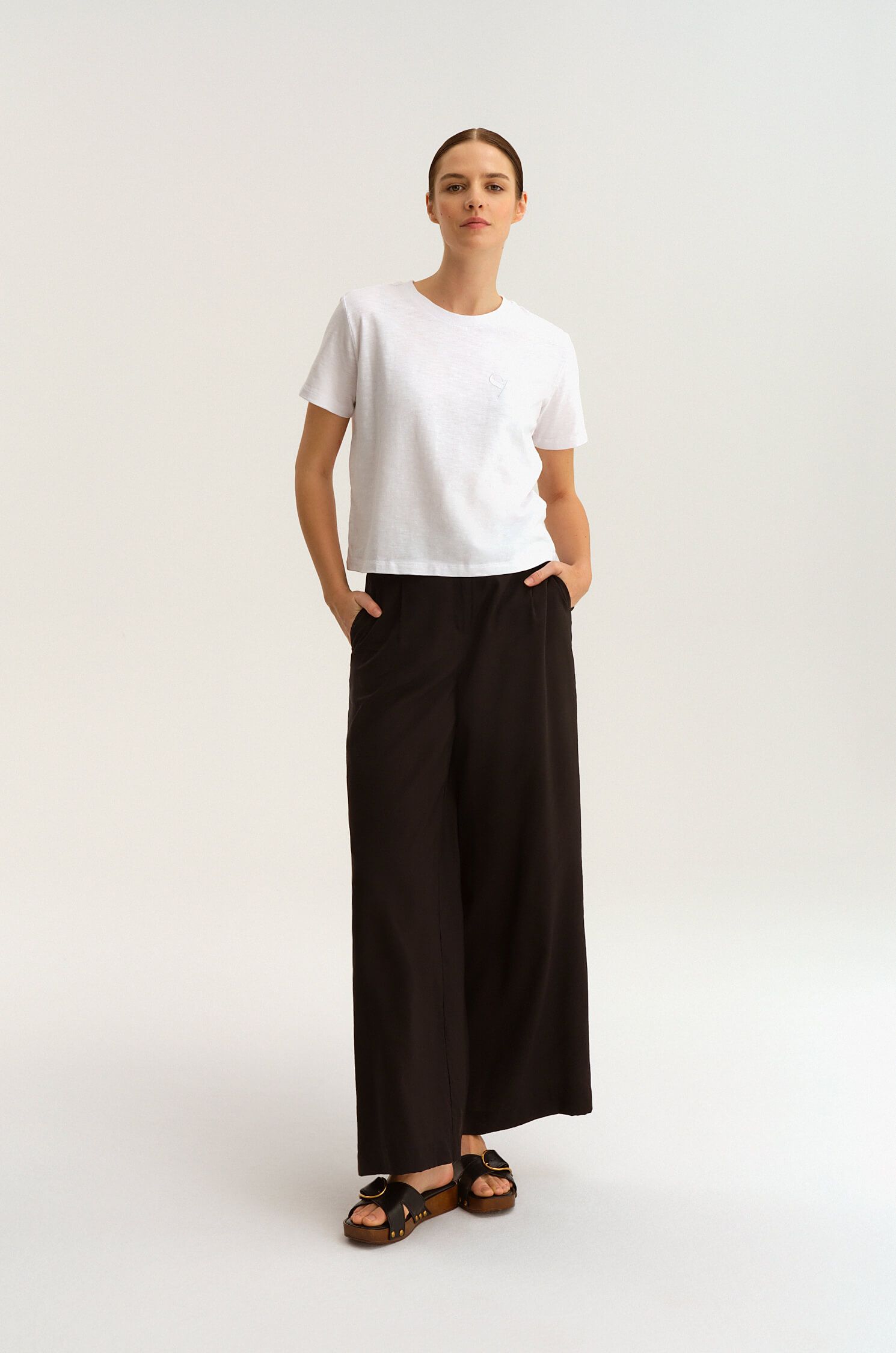 Bawełniana bluzka z haftem Solar Obraz 4