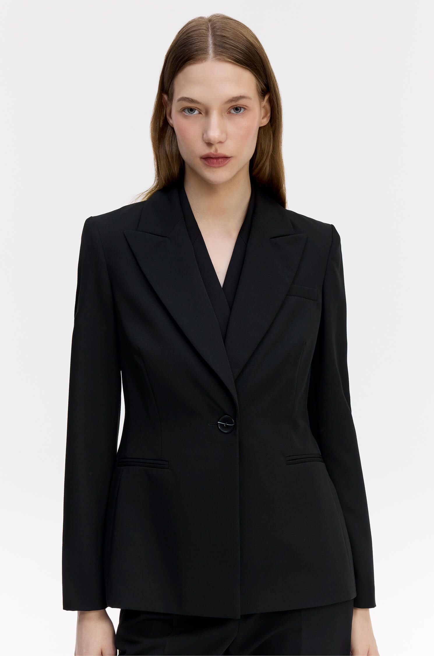 Marynarka z jednorzędowym zapięciem Solar Obraz 2