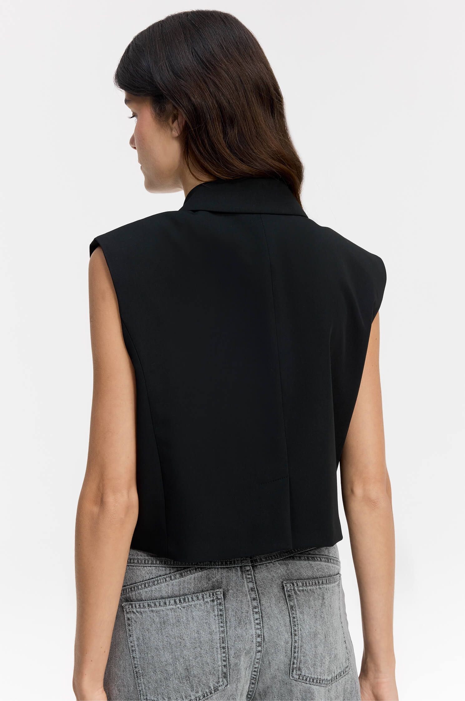 Dwurzędowa kamizelka o pudełkowym kroju Solar Obraz 4