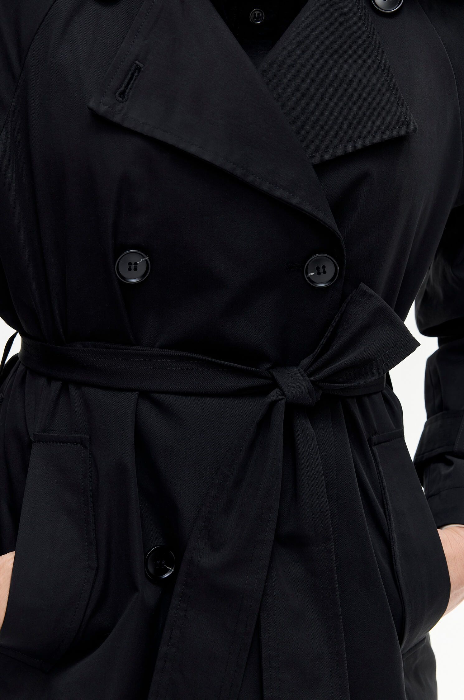 Dwurzędowy wiązany trencz Solar Obraz 3