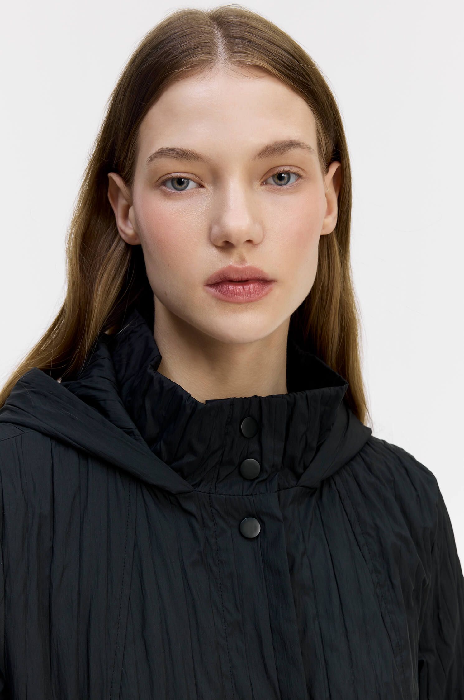 Długi płaszcz zapinany na napy Solar Obraz 3