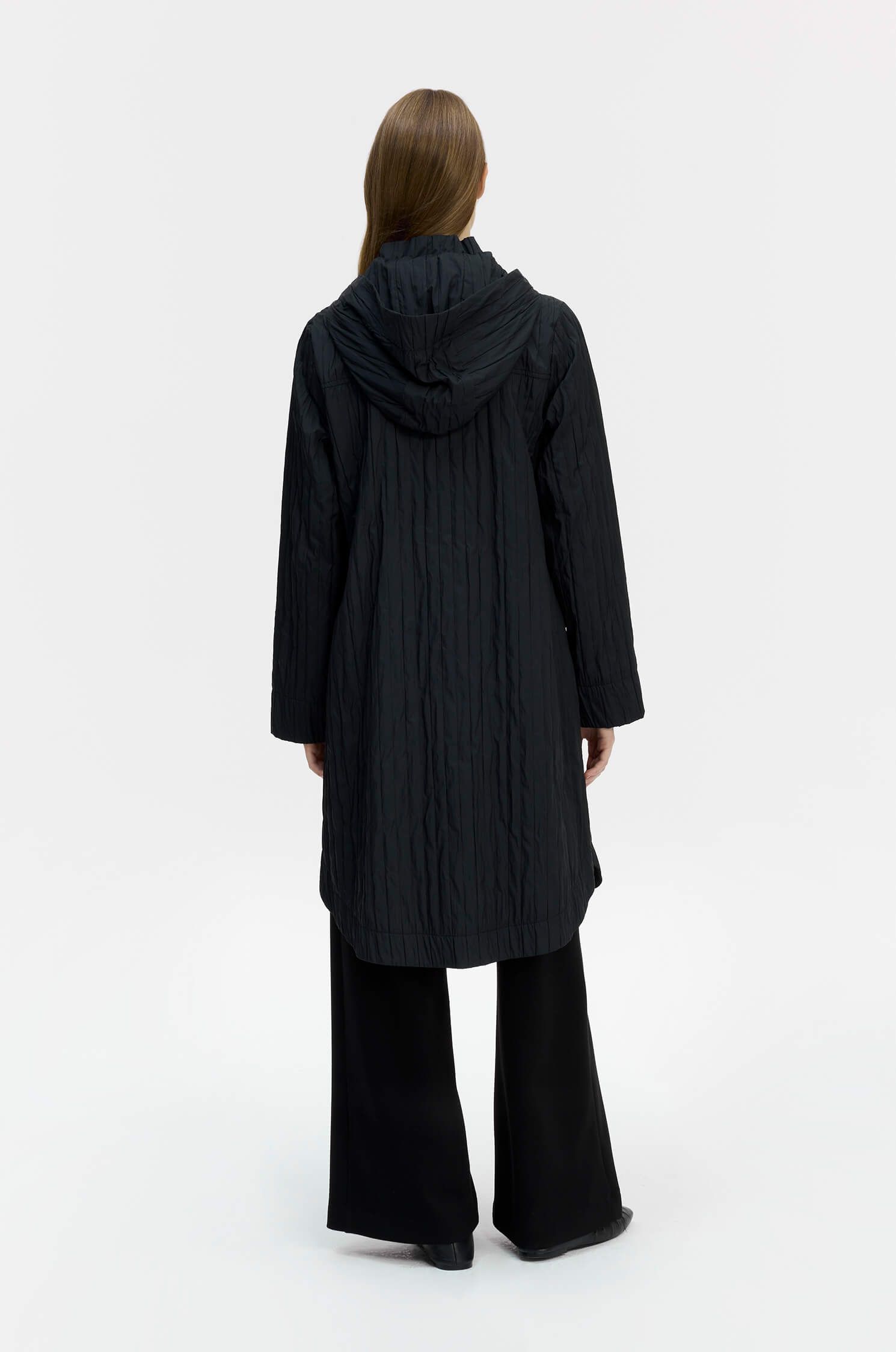 Długi płaszcz zapinany na napy Solar Obraz 4