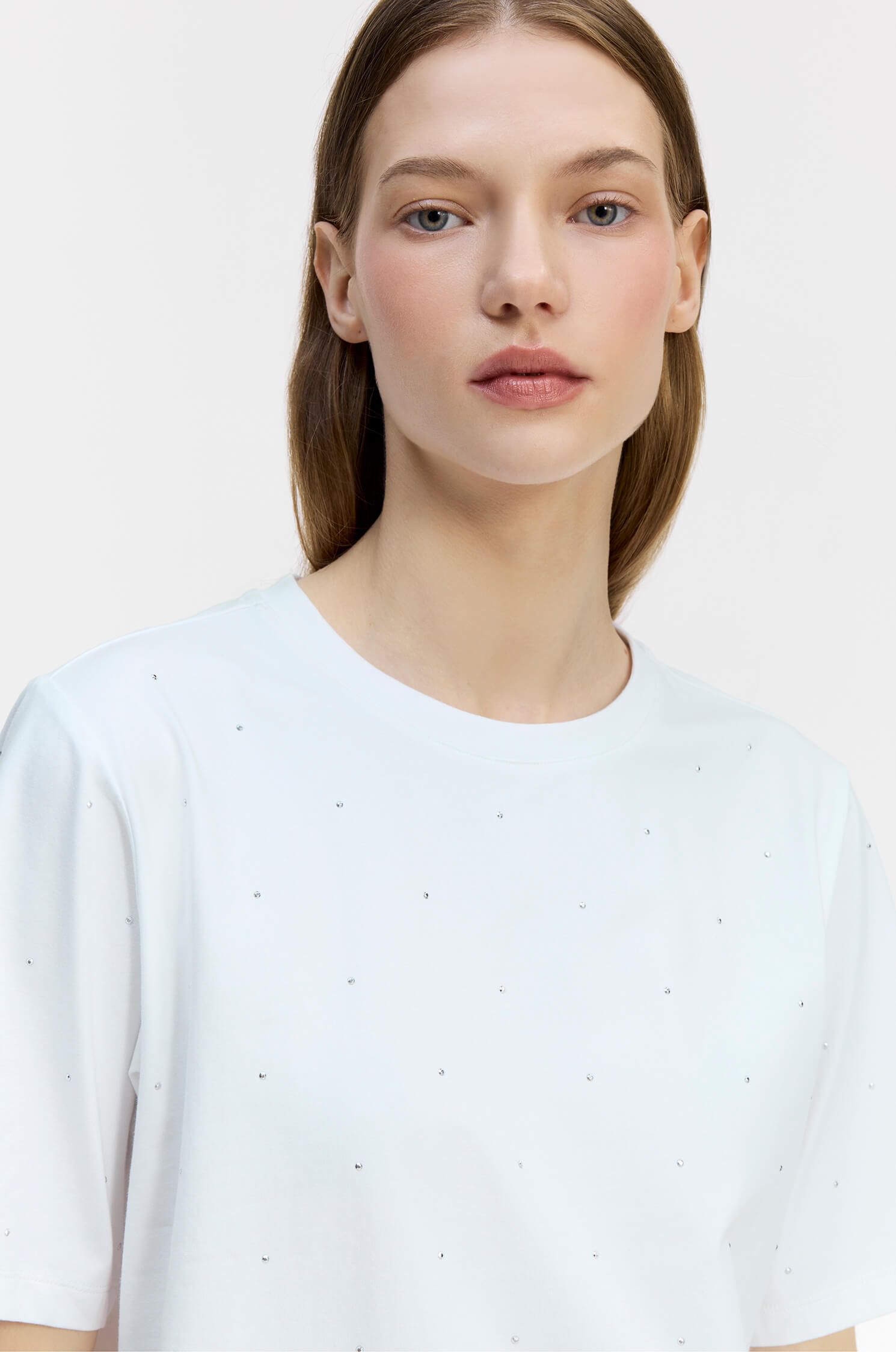 Bawełniana bluzka ze zdobieniem Solar Obraz 3