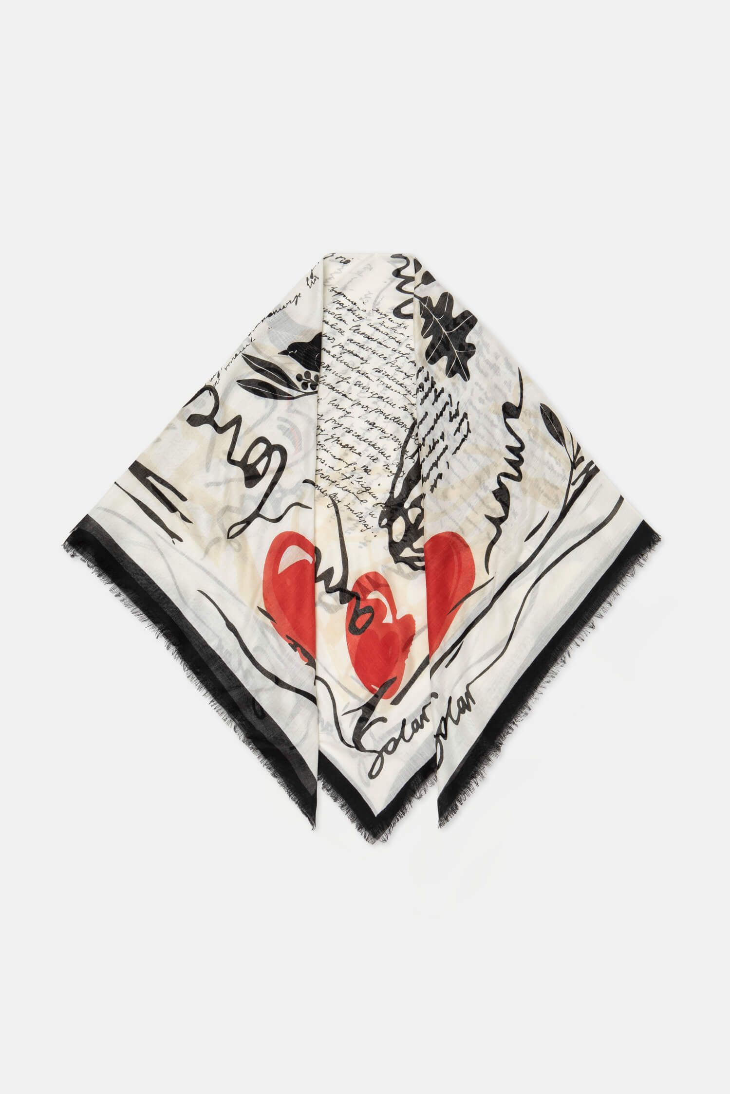 Chusta z wiskozy z printem Solar Obraz 2