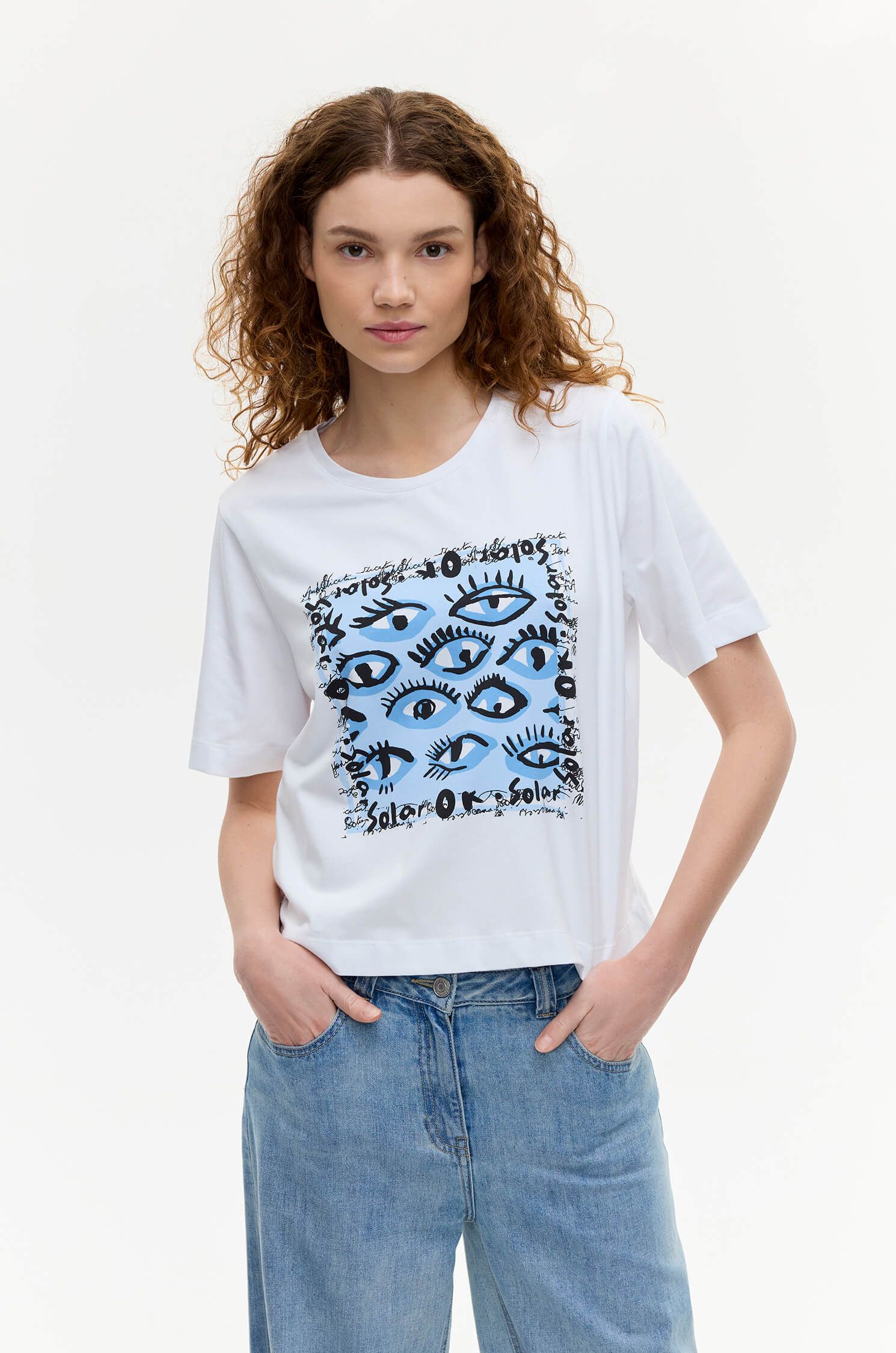 T-shirt z autorskim printem Solar Obraz 2