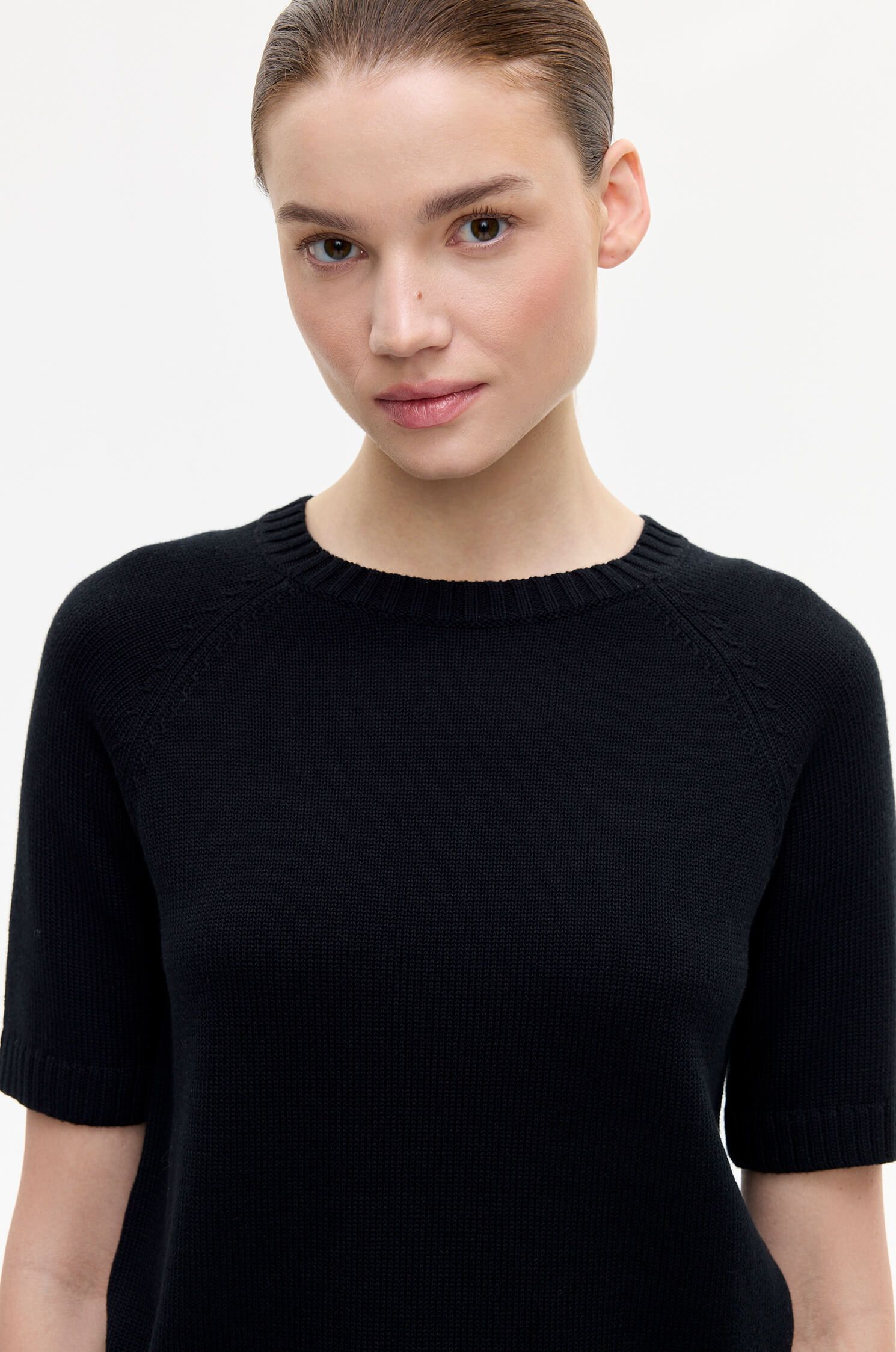 Bluzka o prostym kroju z krótkim rękawem Solar Obraz 3