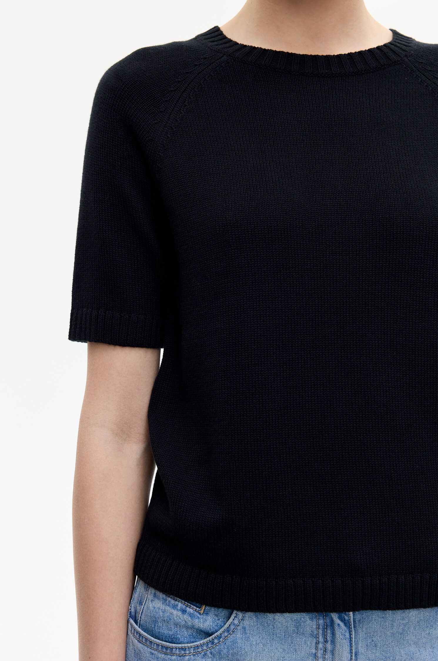 Bluzka o prostym kroju z krótkim rękawem Solar Obraz 5