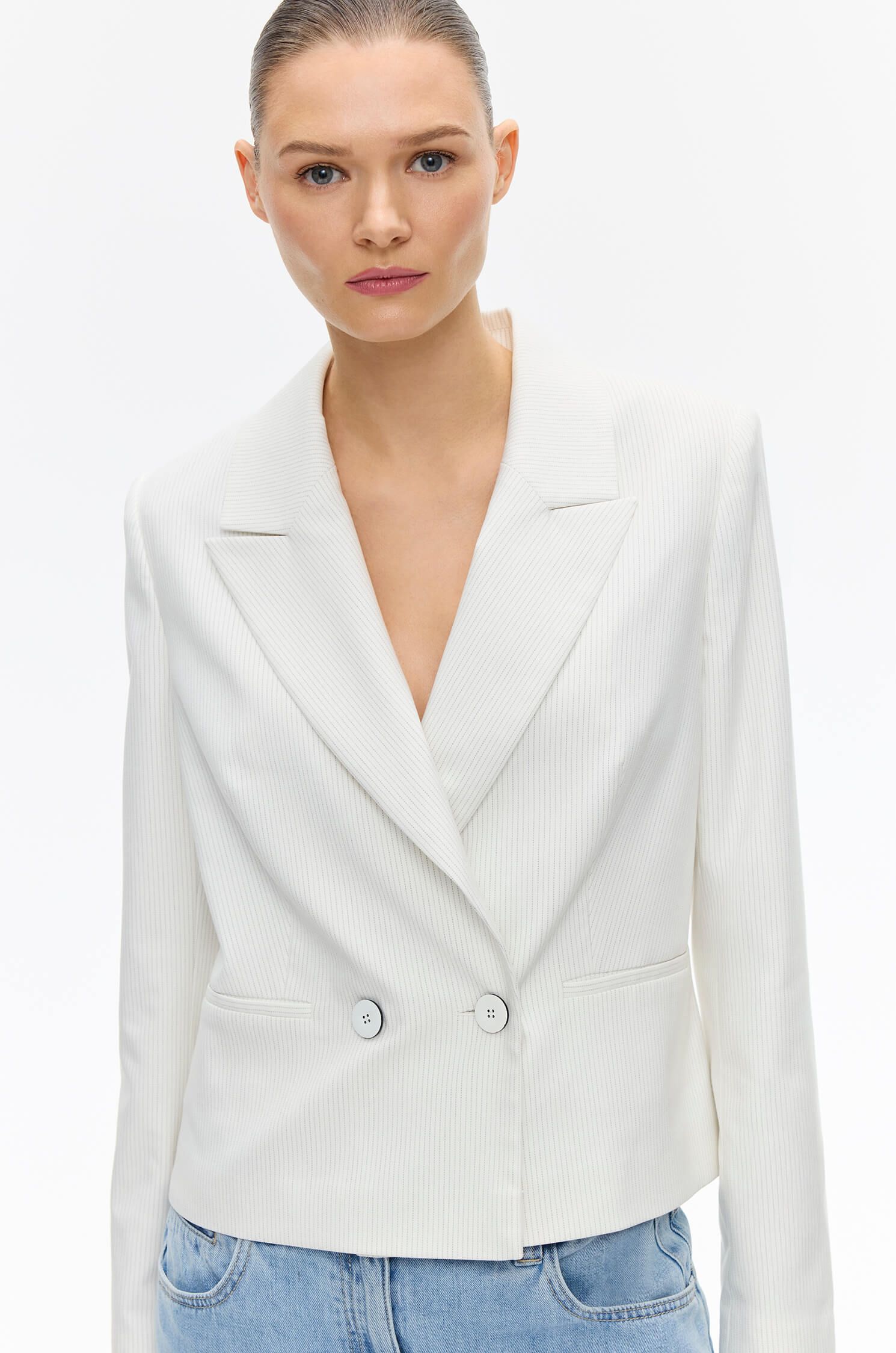 Prążkowana marynarka Solar Obraz 2