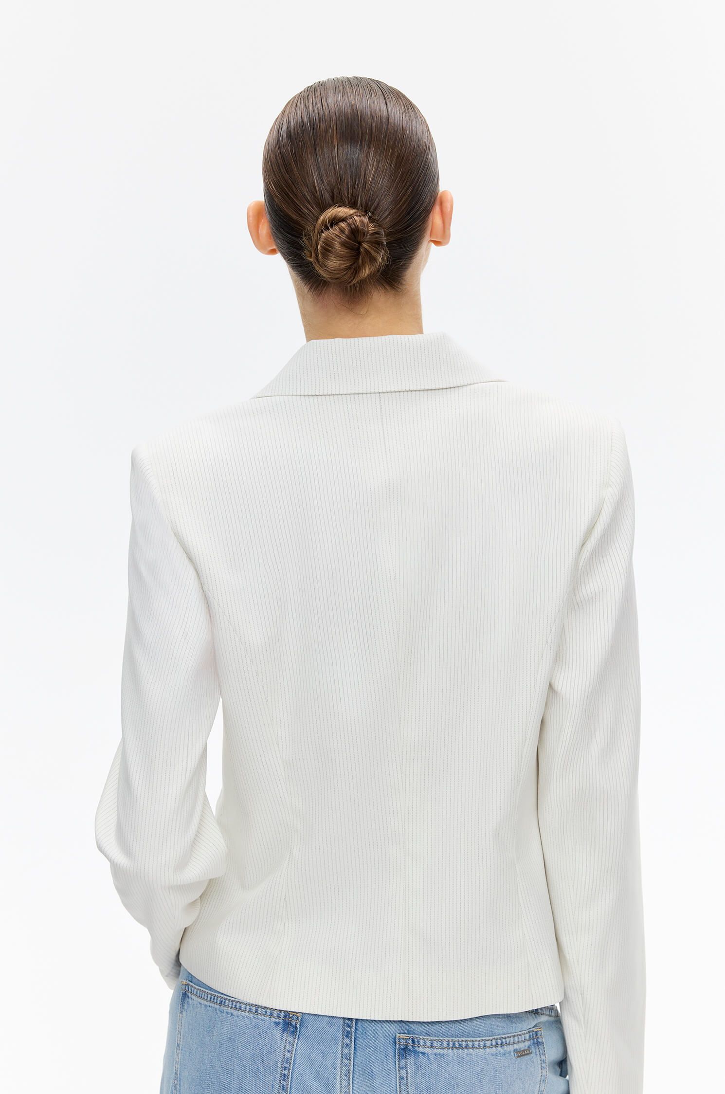 Prążkowana marynarka Solar Obraz 4