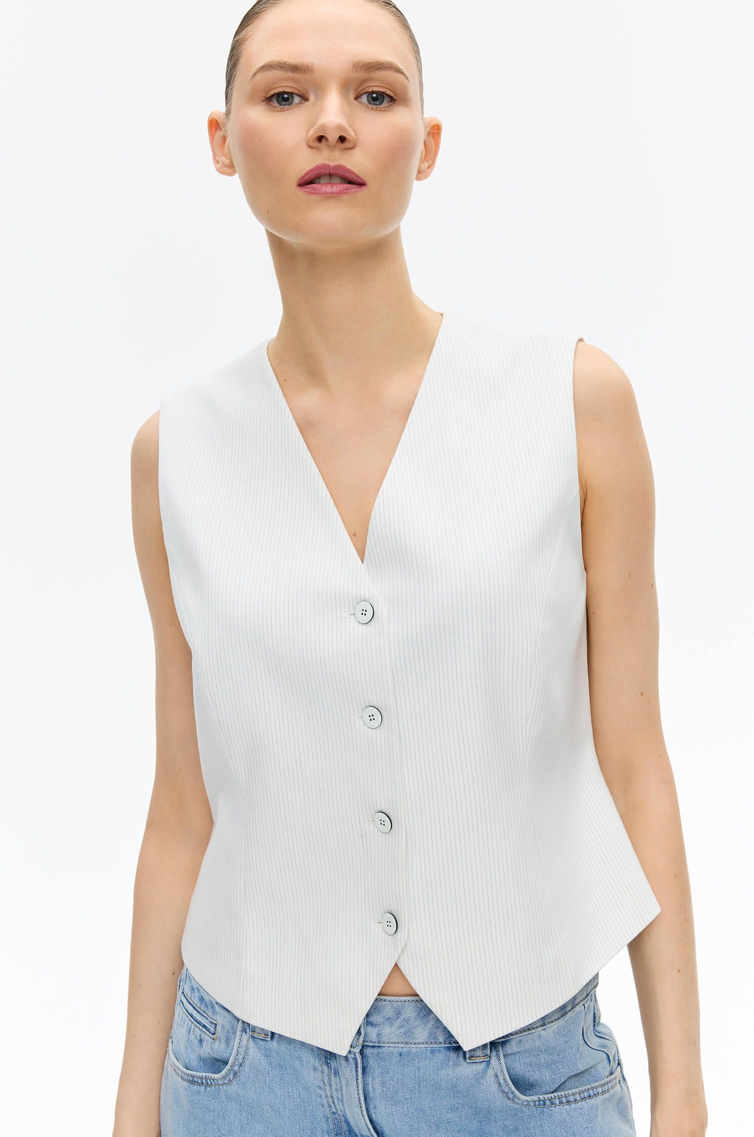 Prążkowana kamizelka Solar Obraz 2