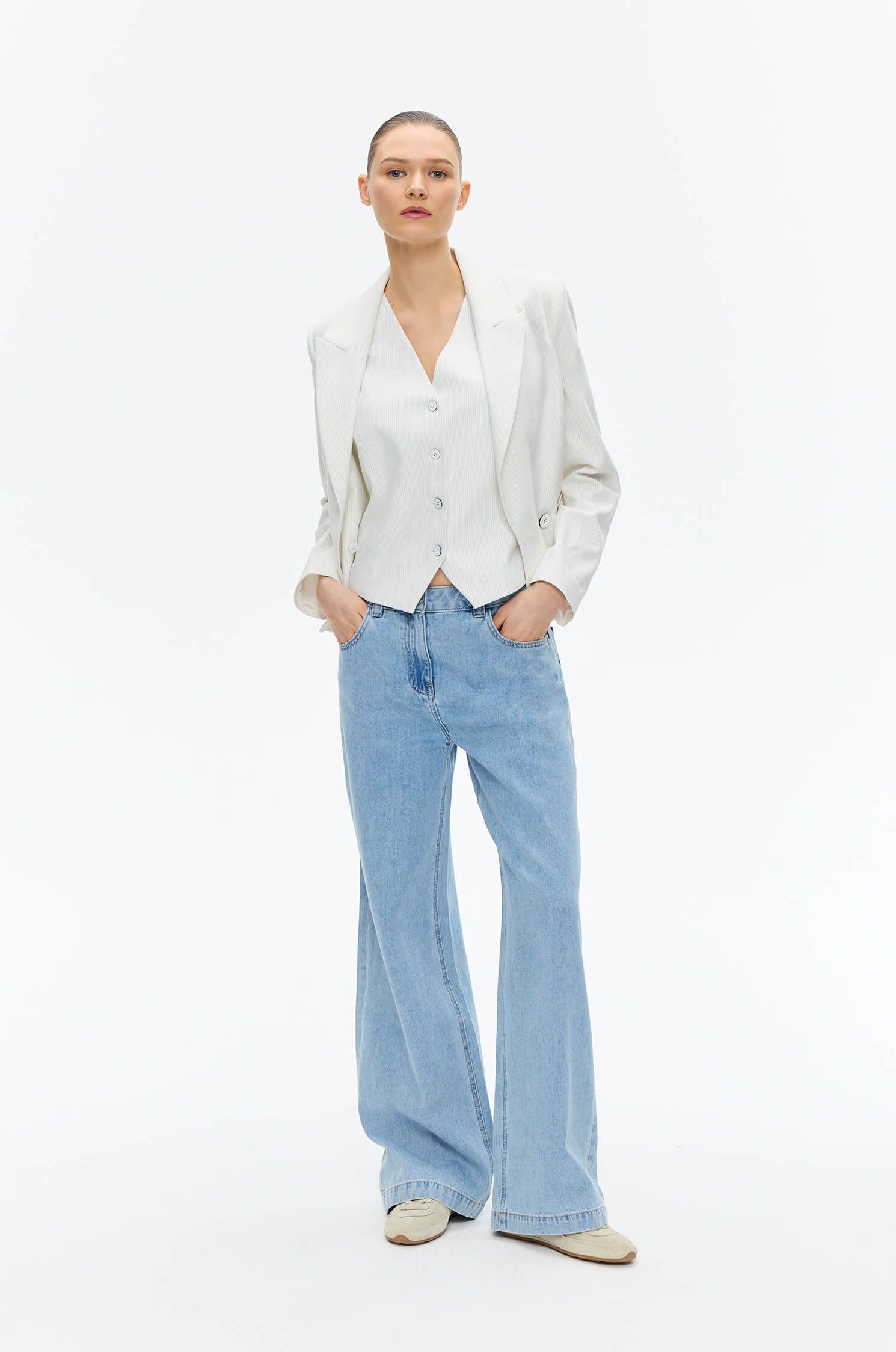 Prążkowana kamizelka Solar Obraz 1