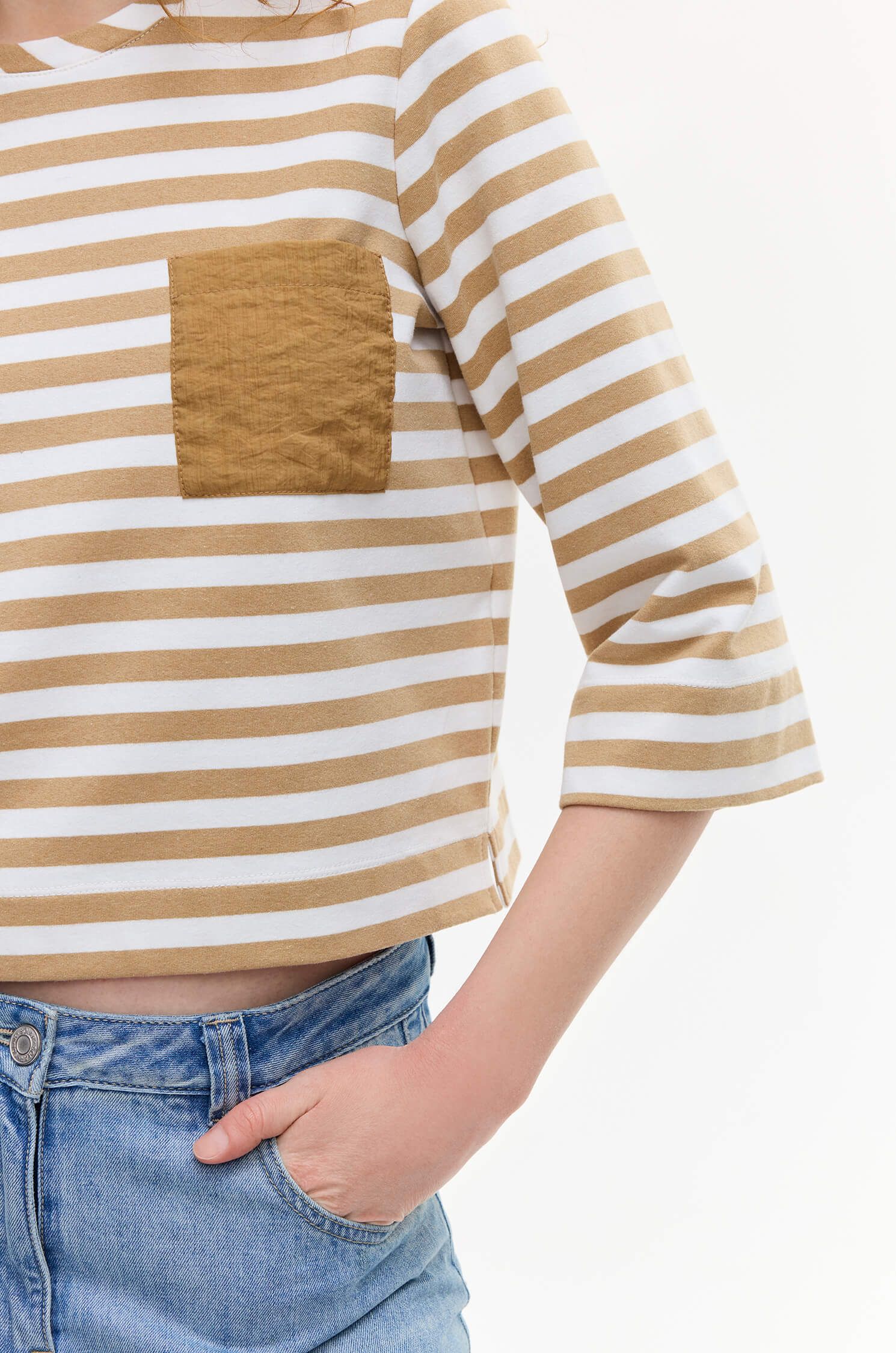 Bawełniana bluzka w poziome pasy Solar Obraz 3