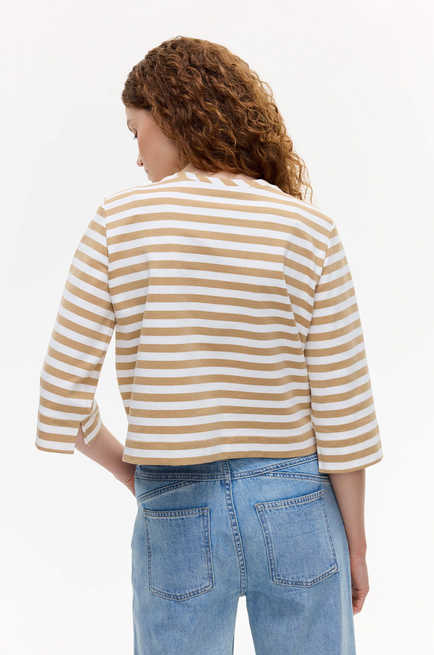 Bawełniana bluzka w poziome pasy Solar Obraz 4