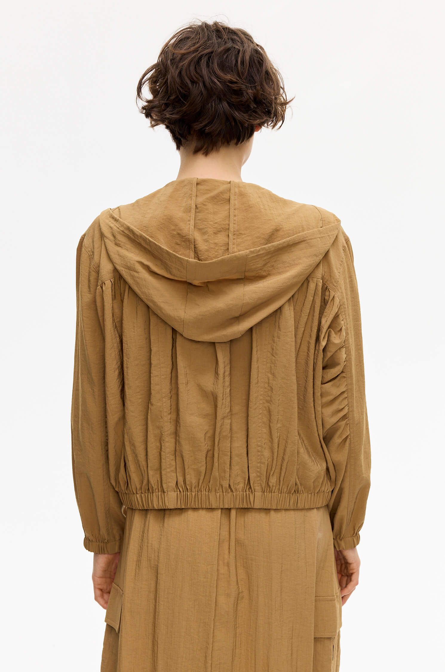 Kamelowa kurtka z kapturem Solar Obraz 5