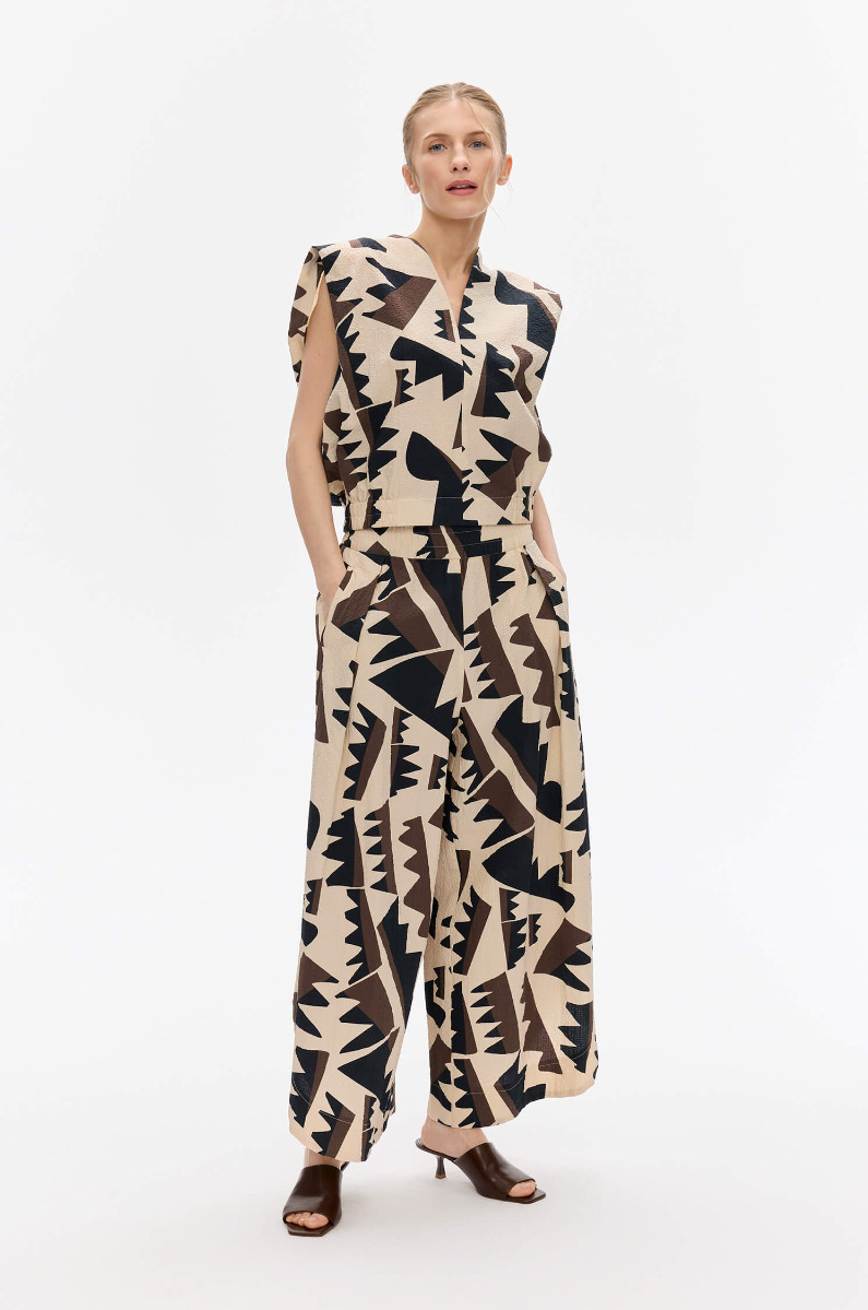 Bawełniane spodnie w korony